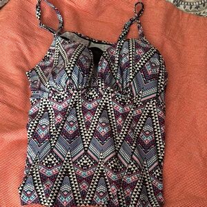 Geometric Print Women's Tankini